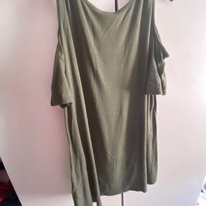 Olive green casual blouse